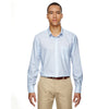 North End Men's Light Blue Paramount Twill Checkered Shirt