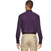 North End Men's Mulberry-Purple Paramount Twill Checkered Shirt