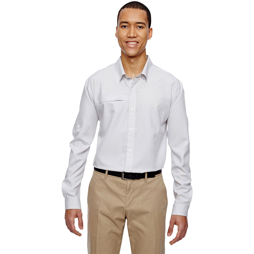 North End Men's Crystal Quartz Excursion F.B.C. Textured Performance Shirt