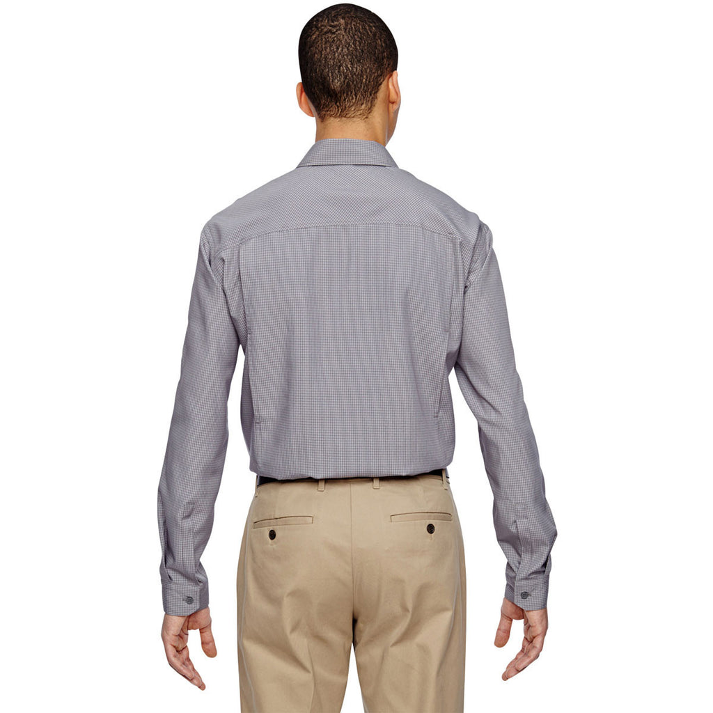 North End Men's Graphite Excursion F.B.C. Textured Performance Shirt