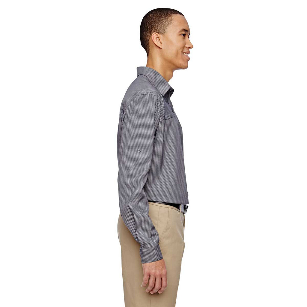 North End Men's Navy Excursion F.B.C. Textured Performance Shirt