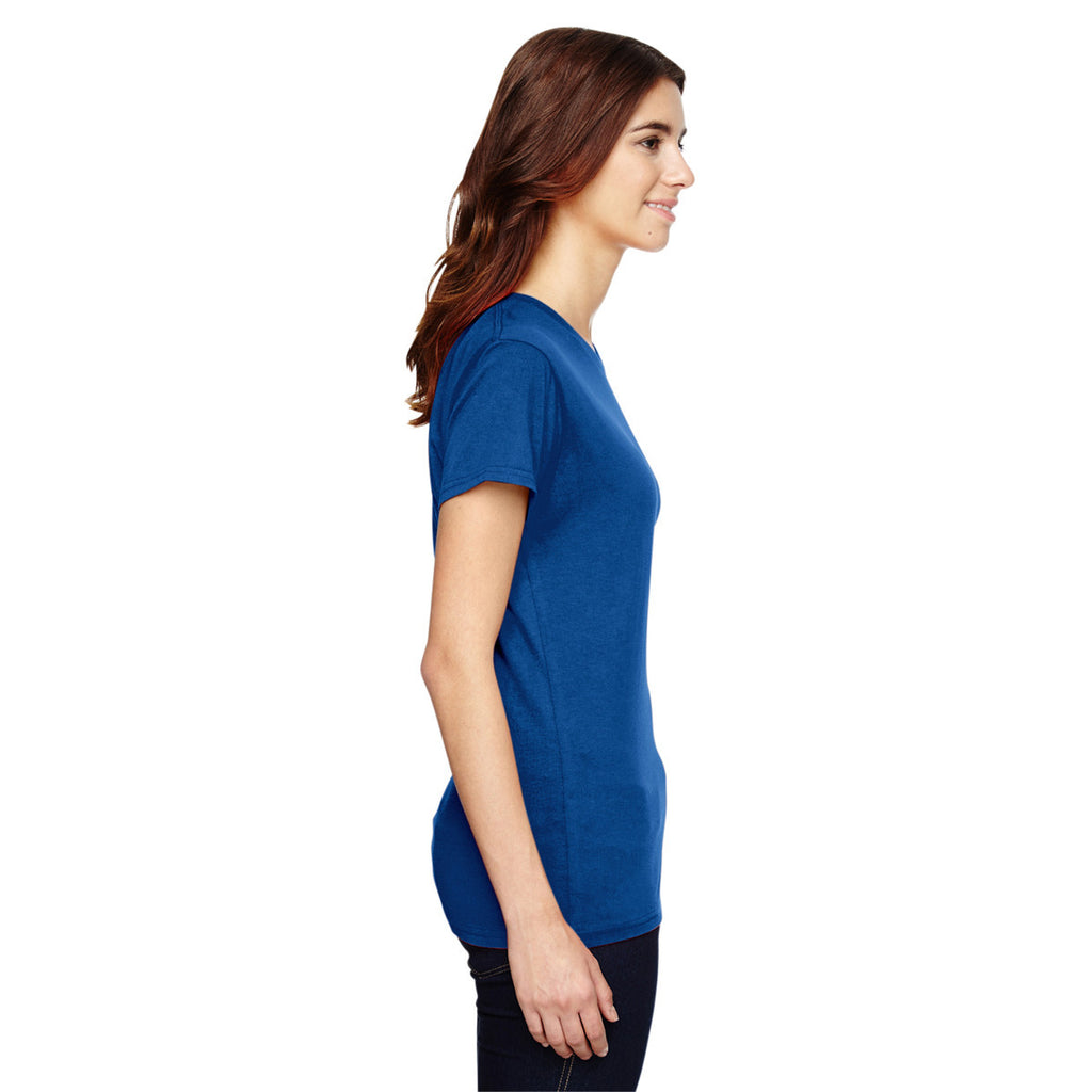Anvil Women's Neon Blue Lightweight T-Shirt