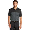 Nike Men's Black/Anthracite Dri-Fit Colorblock Micro Pique Polo