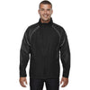 North End Men's Black Sirius Lightweight Jacket with Embossed Print