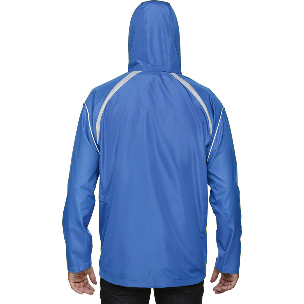 North End Men's Light Nautical Blue Sirius Lightweight Jacket with Embossed Print