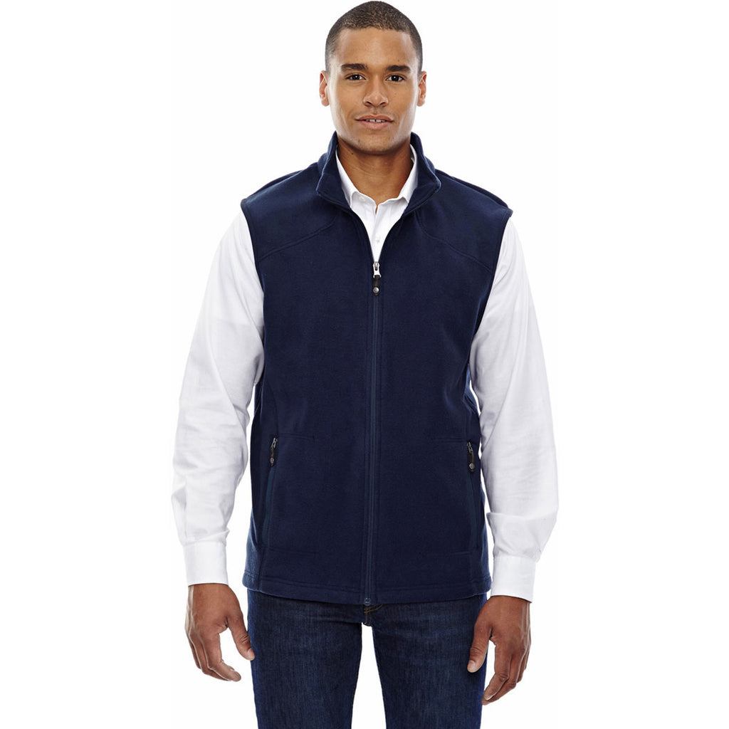 North End Men's Classic Navy Voyage Fleece Vest