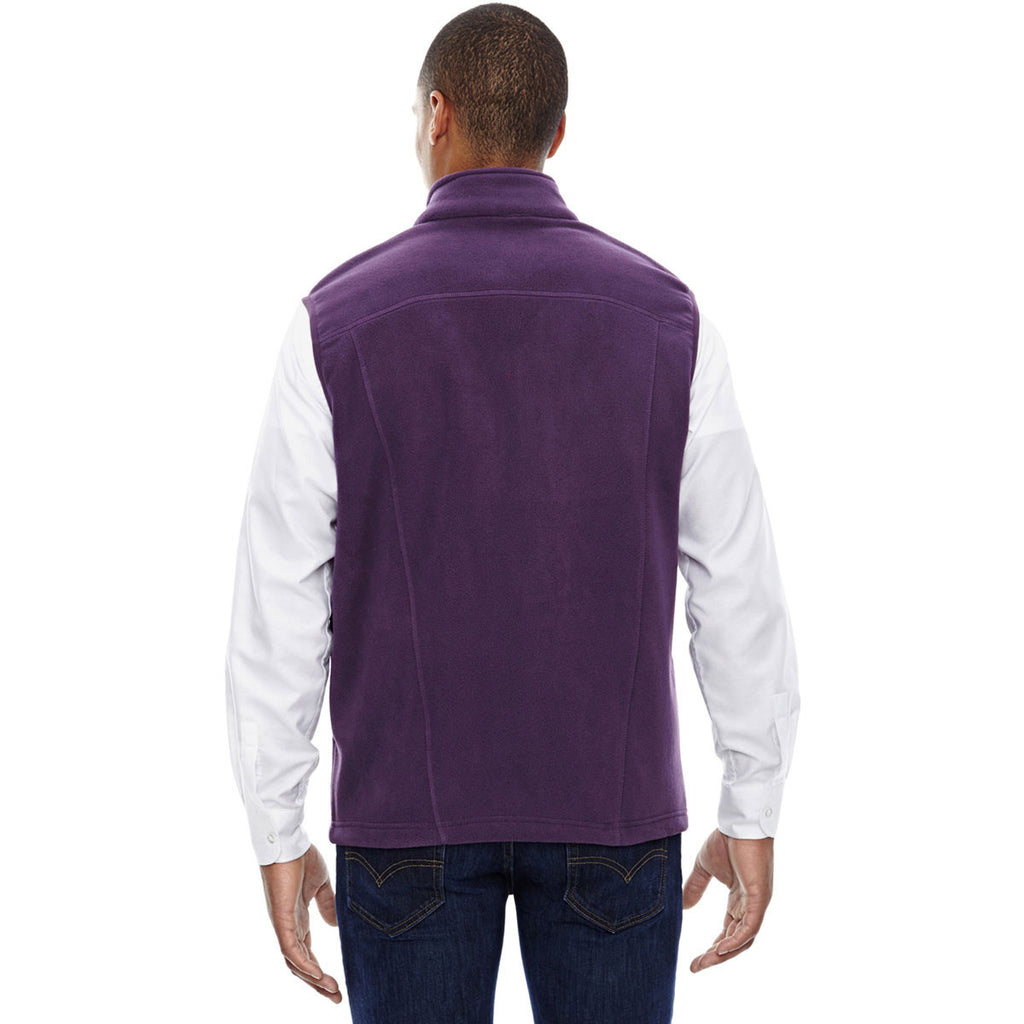 North End Men's Mulberry Purple Voyage Fleece Vest