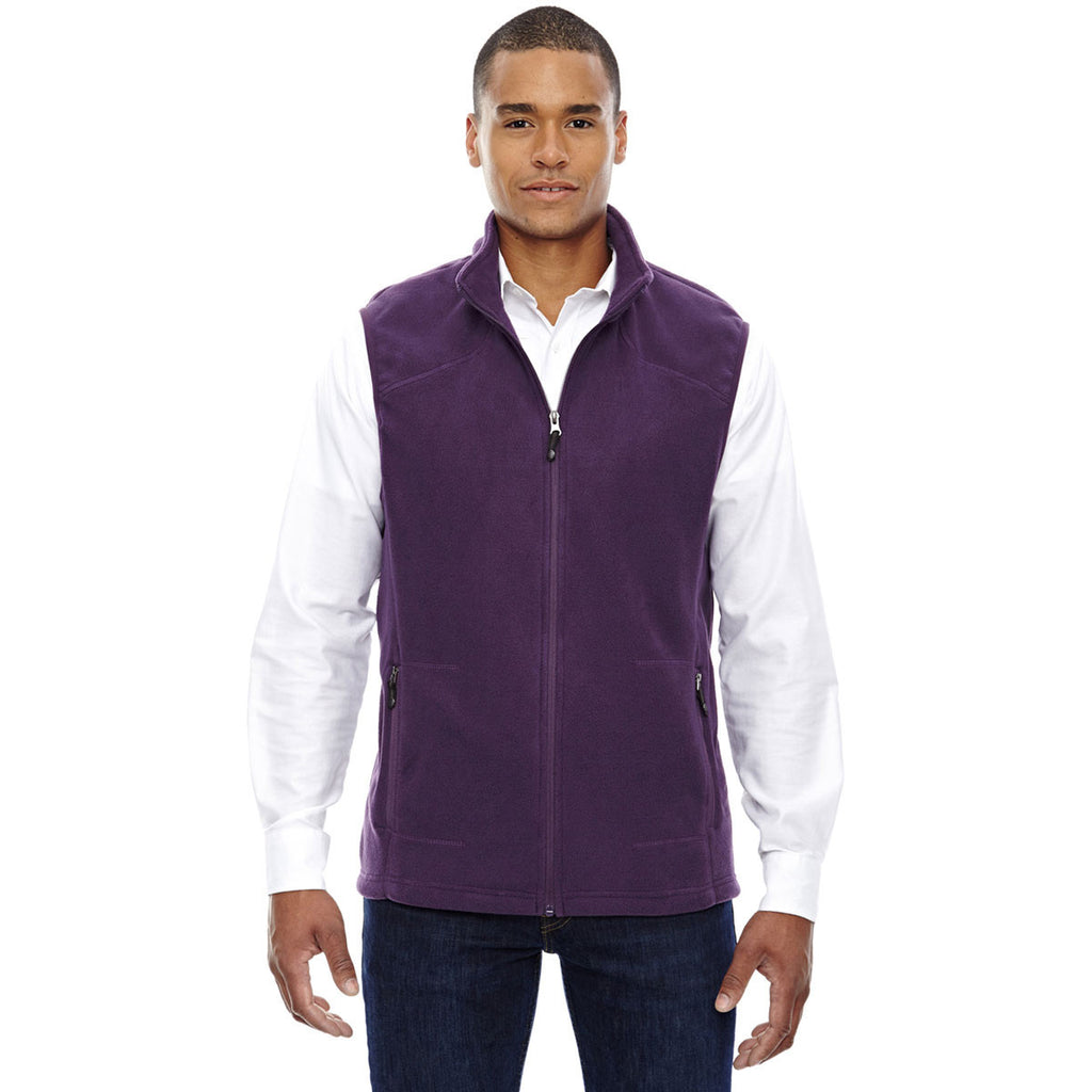 North End Men's Mulberry Purple Voyage Fleece Vest