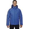 North End Men's Nautical Blue Linear Insulated Jacket with Print