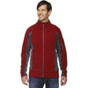 North End Men's Classic Red Generate Textured Fleece Jacket