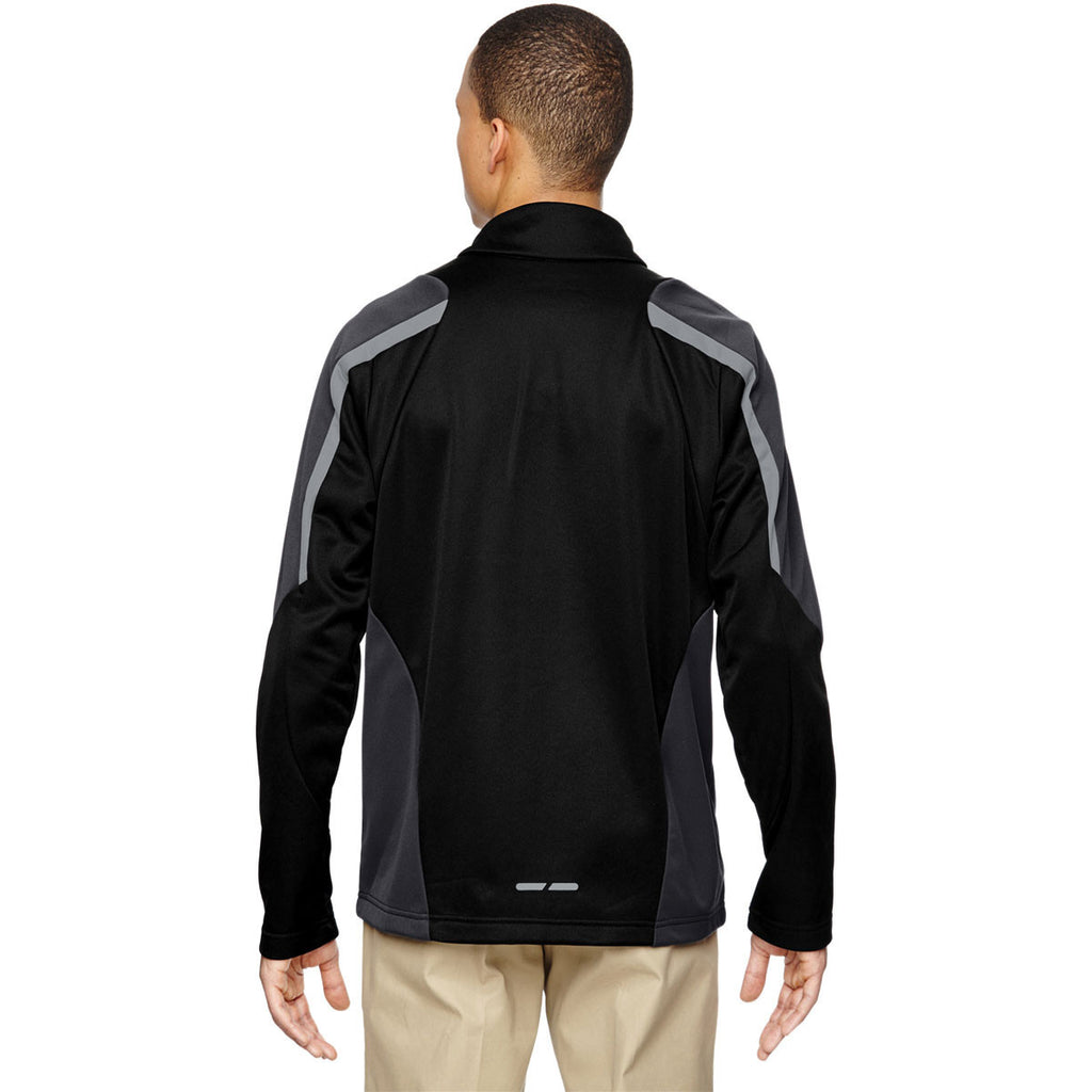 North End Men's Black Strike Colorblock Fleece Jacket