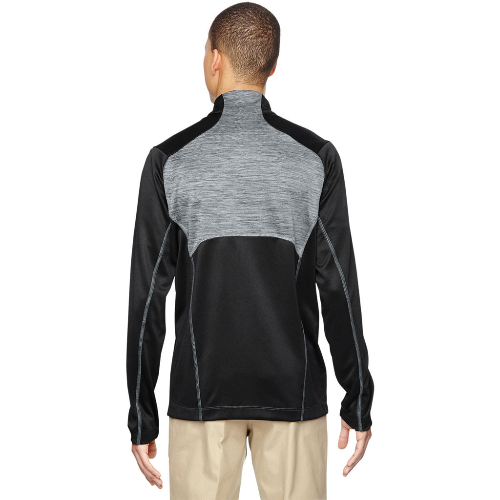 North End Men's Black Shuffle Performance Interlock Jacket