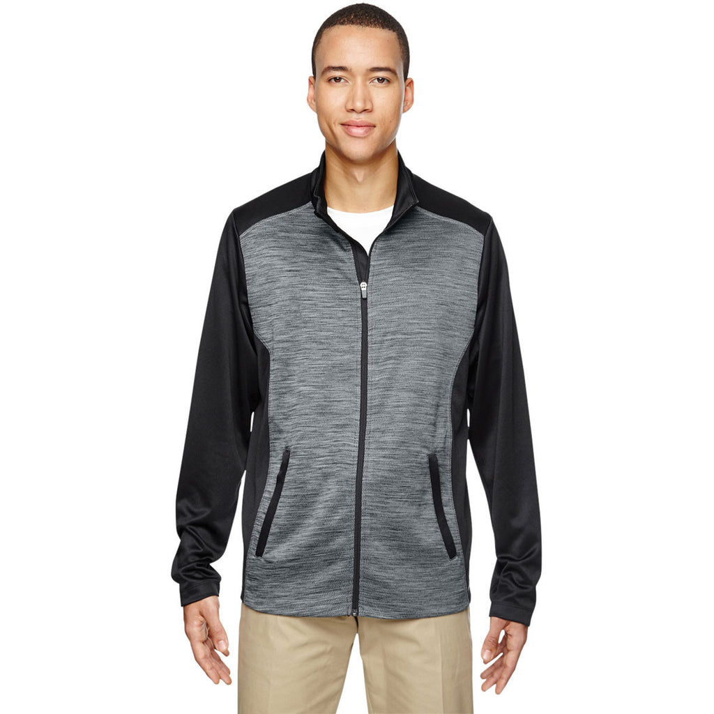 North End Men's Black Shuffle Performance Interlock Jacket