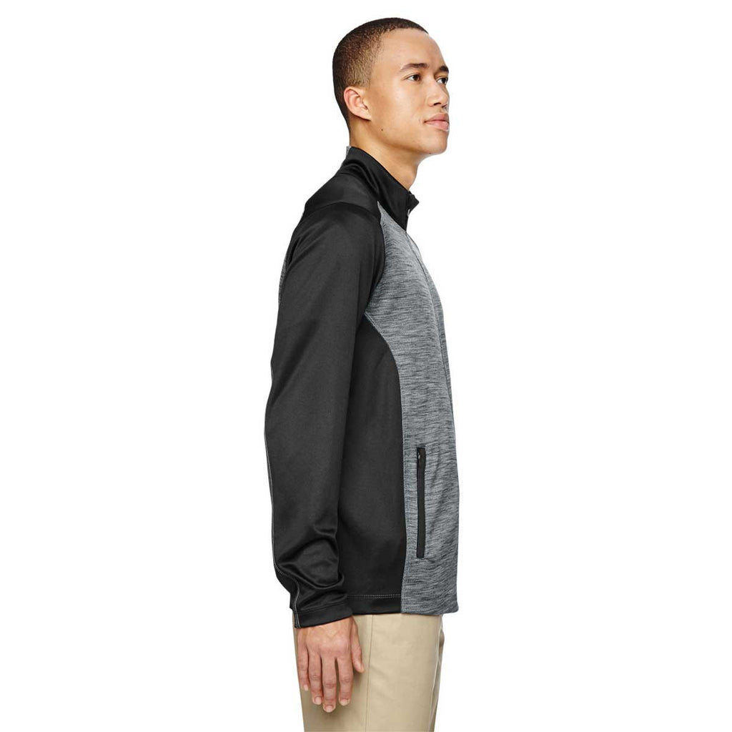 North End Men's Black Shuffle Performance Interlock Jacket