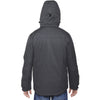 North End Men's Carbon/Classic Red Rivet Textured Twill Insulated Jacket
