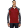 North End Men's Classic Red Quick Performance Interlock Half-Zip Top