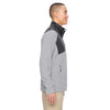 North End Men's Silver Excursion Trail Fabric-Block Fleece Jacket