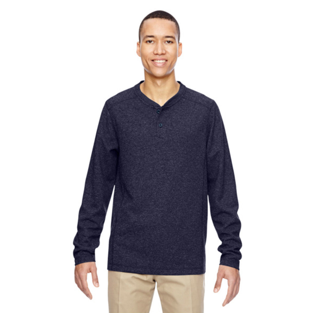 North End Men's Navy Excursion Nomad Performance Waffle Henley