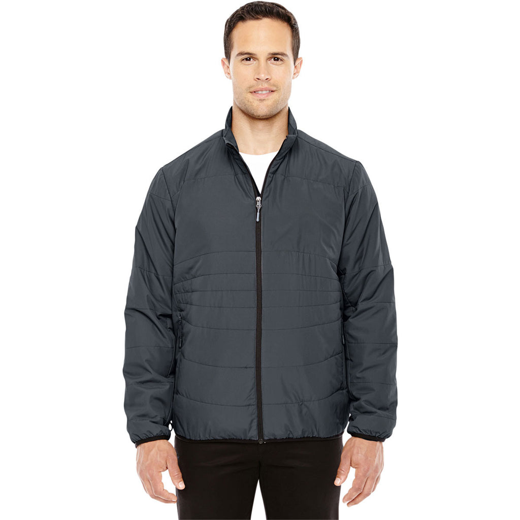 North End Men's Graphite/Black Resolve Interactive Insulated Packable Jacket