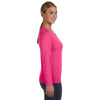 Anvil Women's Hot Pink Lightweight Long-Sleeve T-Shirt