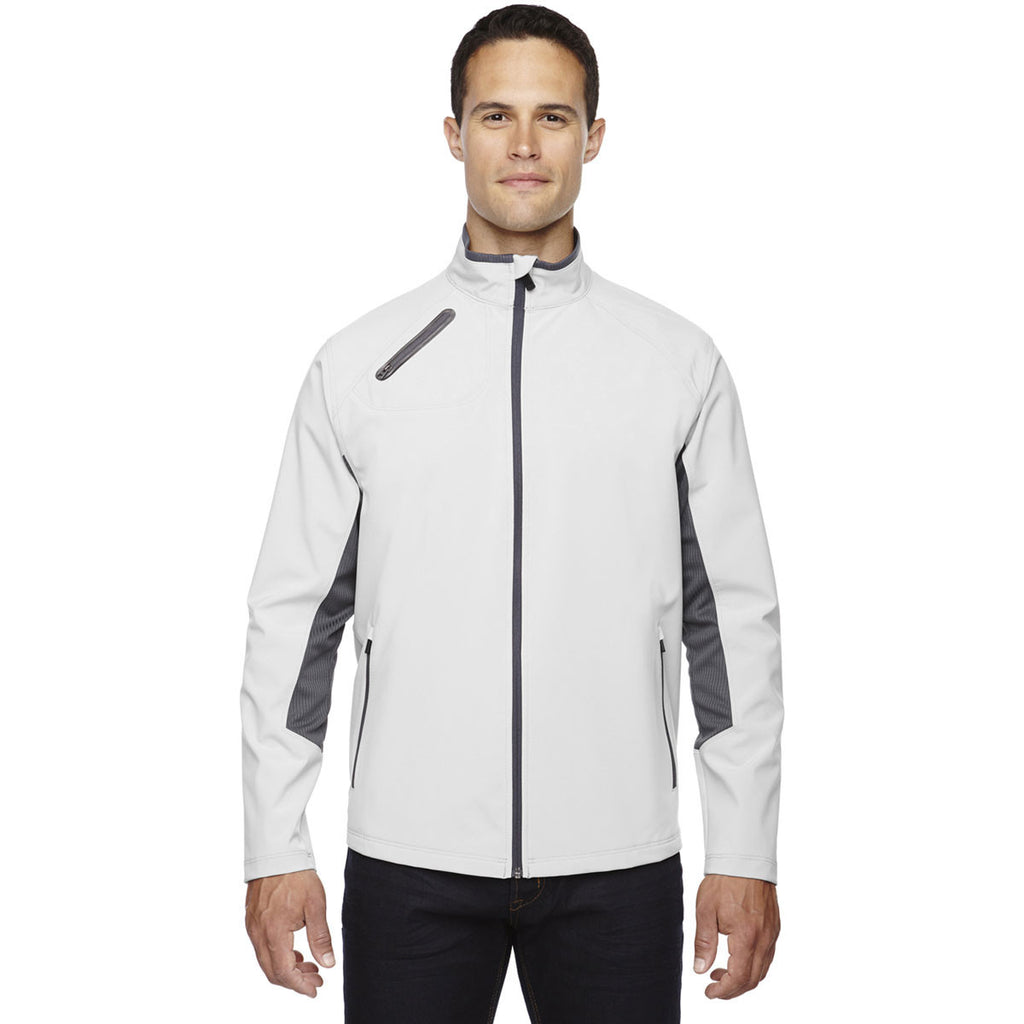 North End Men's Concrete Three-Layer Light Bonded Soft Shell Jacket