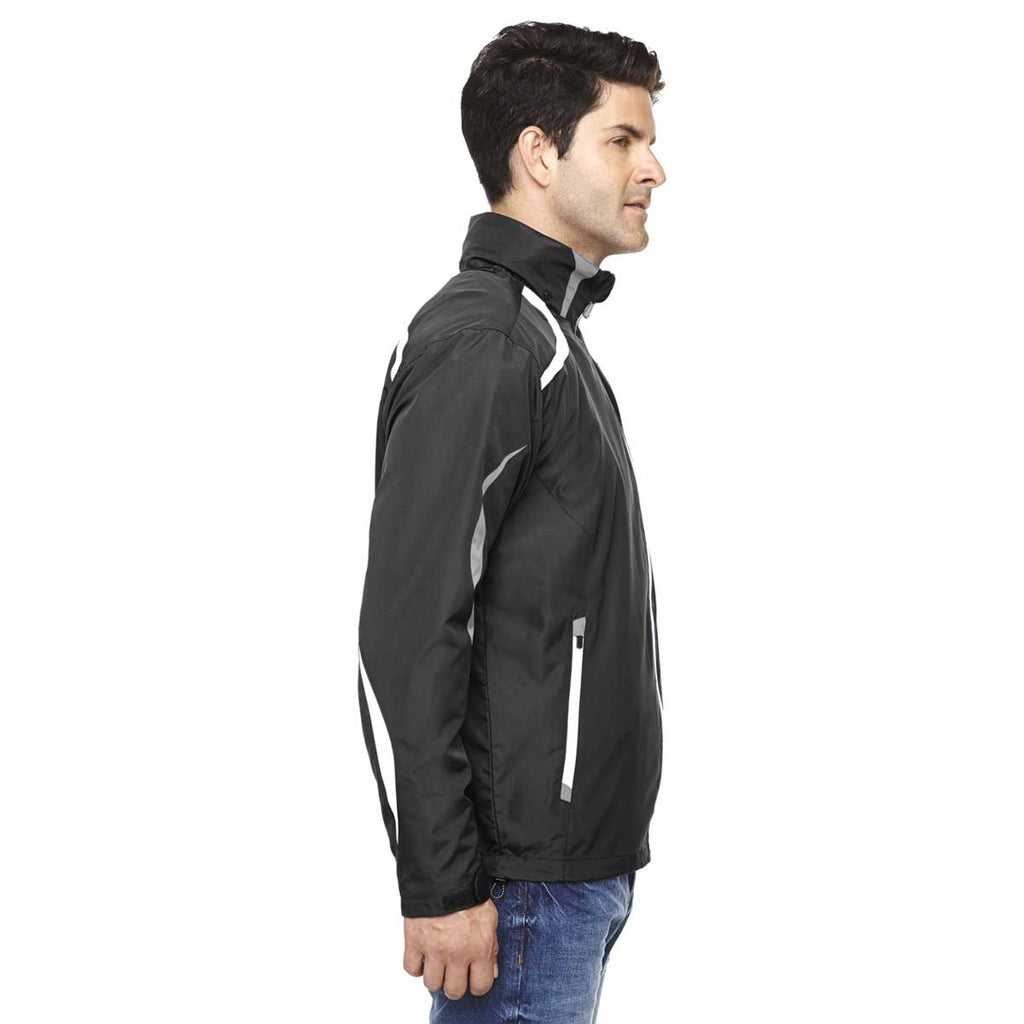 North End Men's Black Impact Active Lite Colorblock Jacket