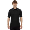 North End Men's Black Sonic Performance Polyester Piqué Polo