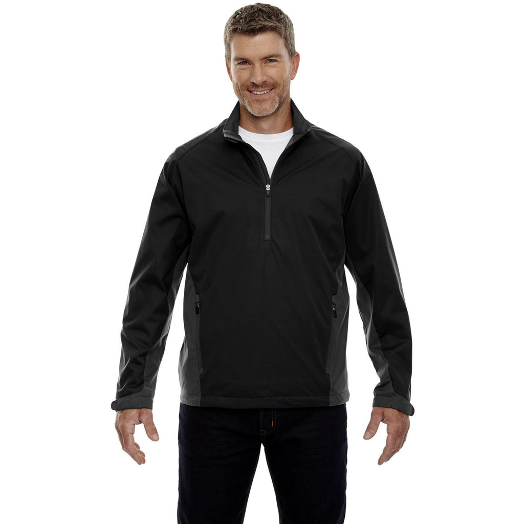 North End Men's Black Performance Stretch Wind Shirt