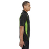 North End Men's Black/Acid Green Serac UTK Performance Zippered Polo