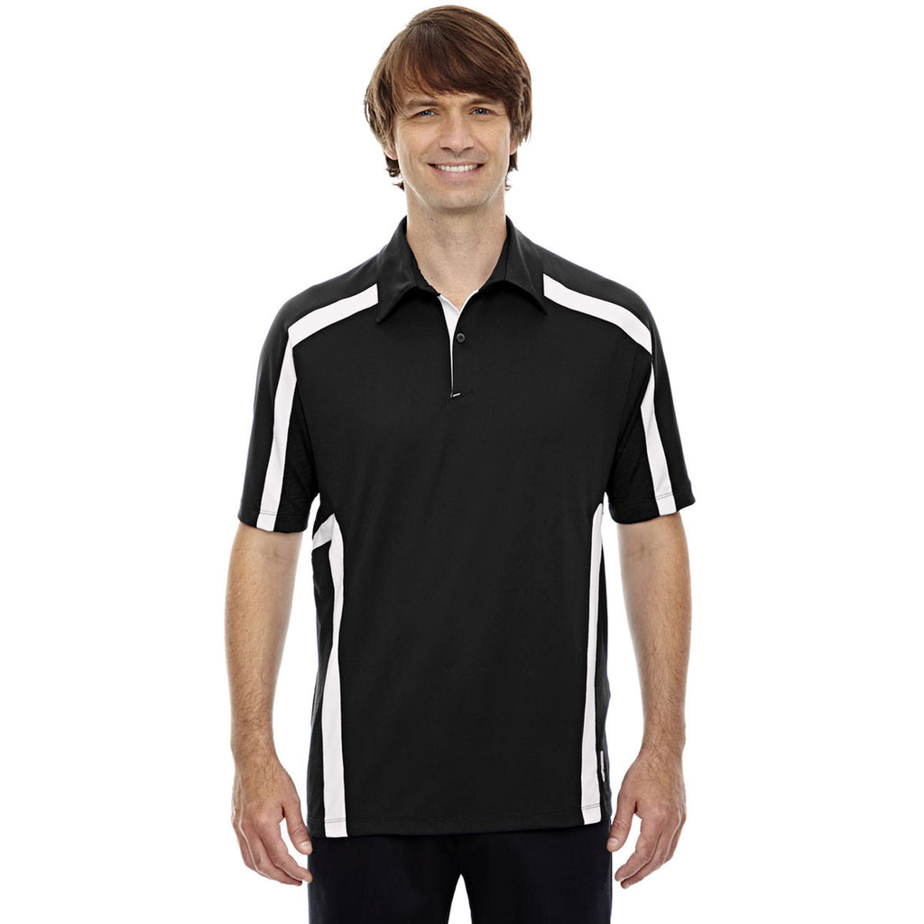 North End Men's Black Accelerate Performance Polo
