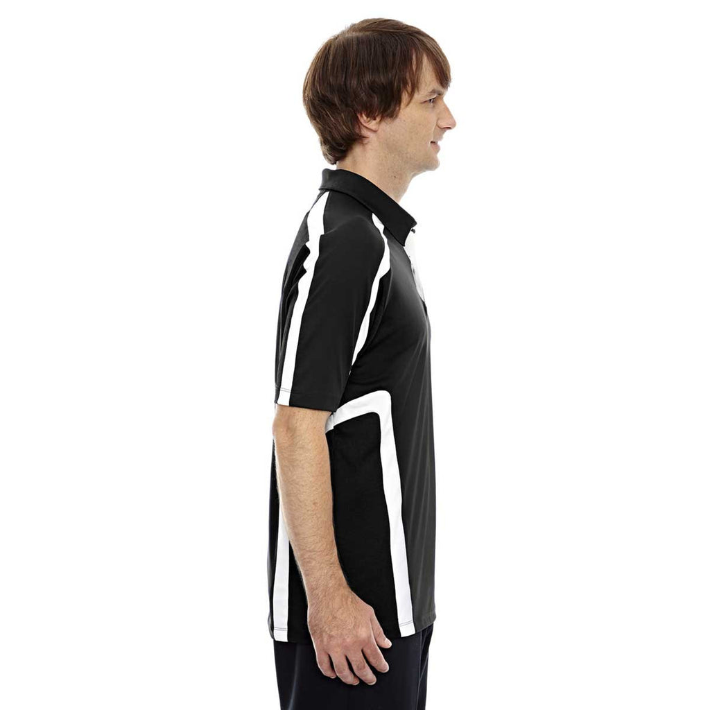 North End Men's Black Accelerate Performance Polo
