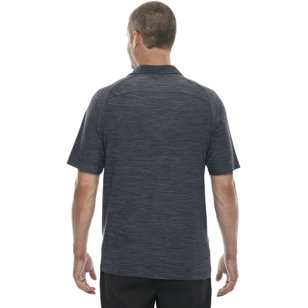 North End Men's Carbon Barcode Performance Stretch Polo