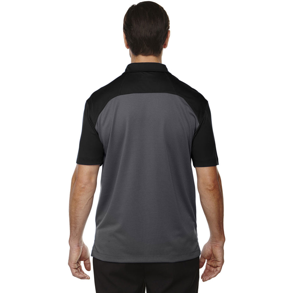 North End Men's Black logik Coffee Performance Polo