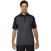 North End Men's Black logik Coffee Performance Polo