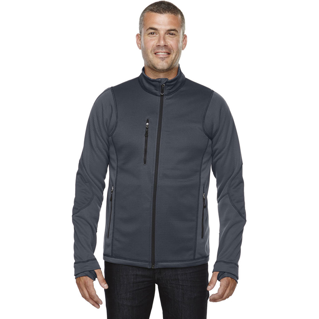 North End Men's Carbon Fleece Jacket with Print