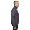 North End Men's Carbon/Olympic Red Fleece Jacket with Print