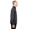 North End Men's Carbon/Olympic Red Two-Tone Brush Back Jacket