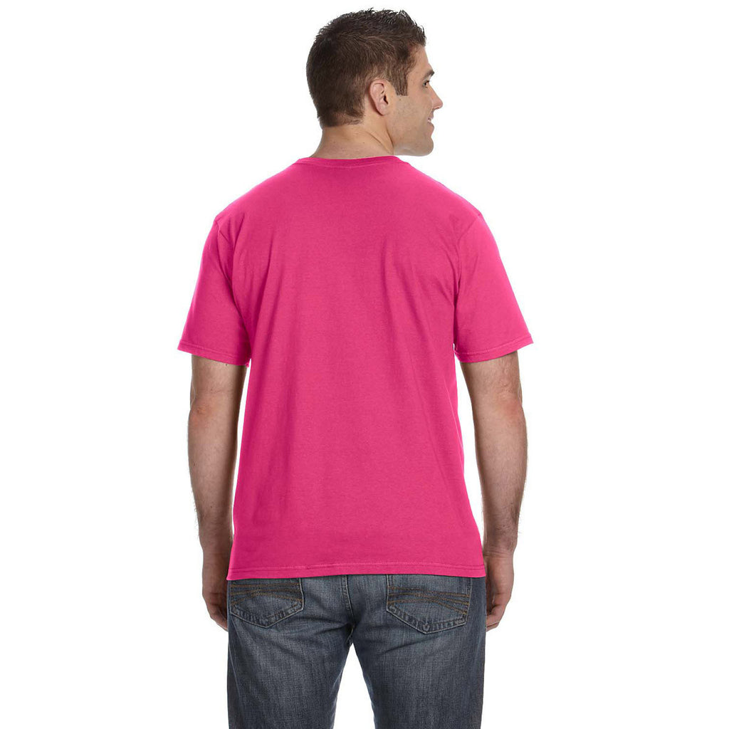 Anvil Men's Hot Pink Lightweight T-Shirt
