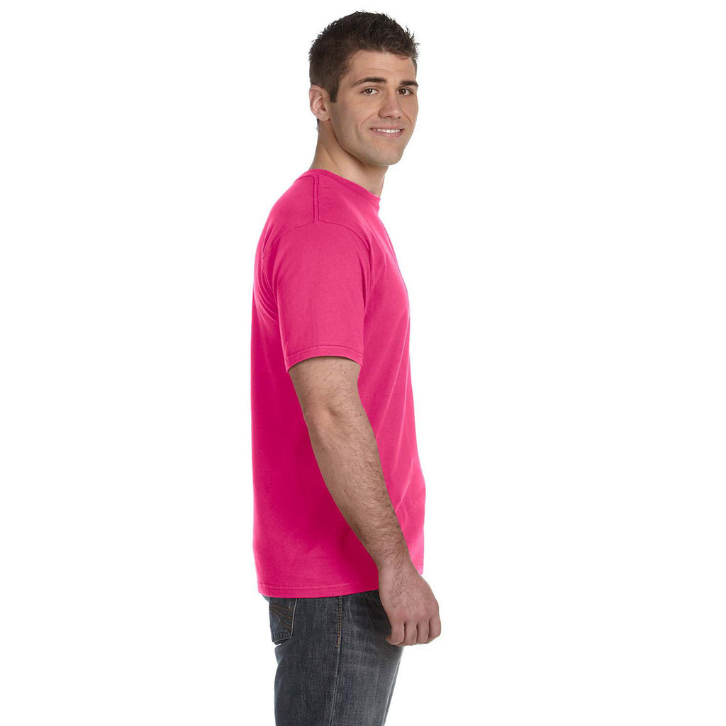 Anvil Men's Hot Pink Lightweight T-Shirt