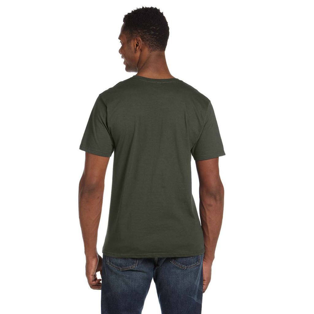 Anvil Men's City Green Lightweight V-Neck T-Shirt