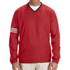 adidas-red-v-neck-wind-shirt