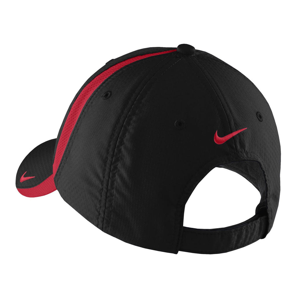 Nike Black/Gym Red Sphere Dry Cap