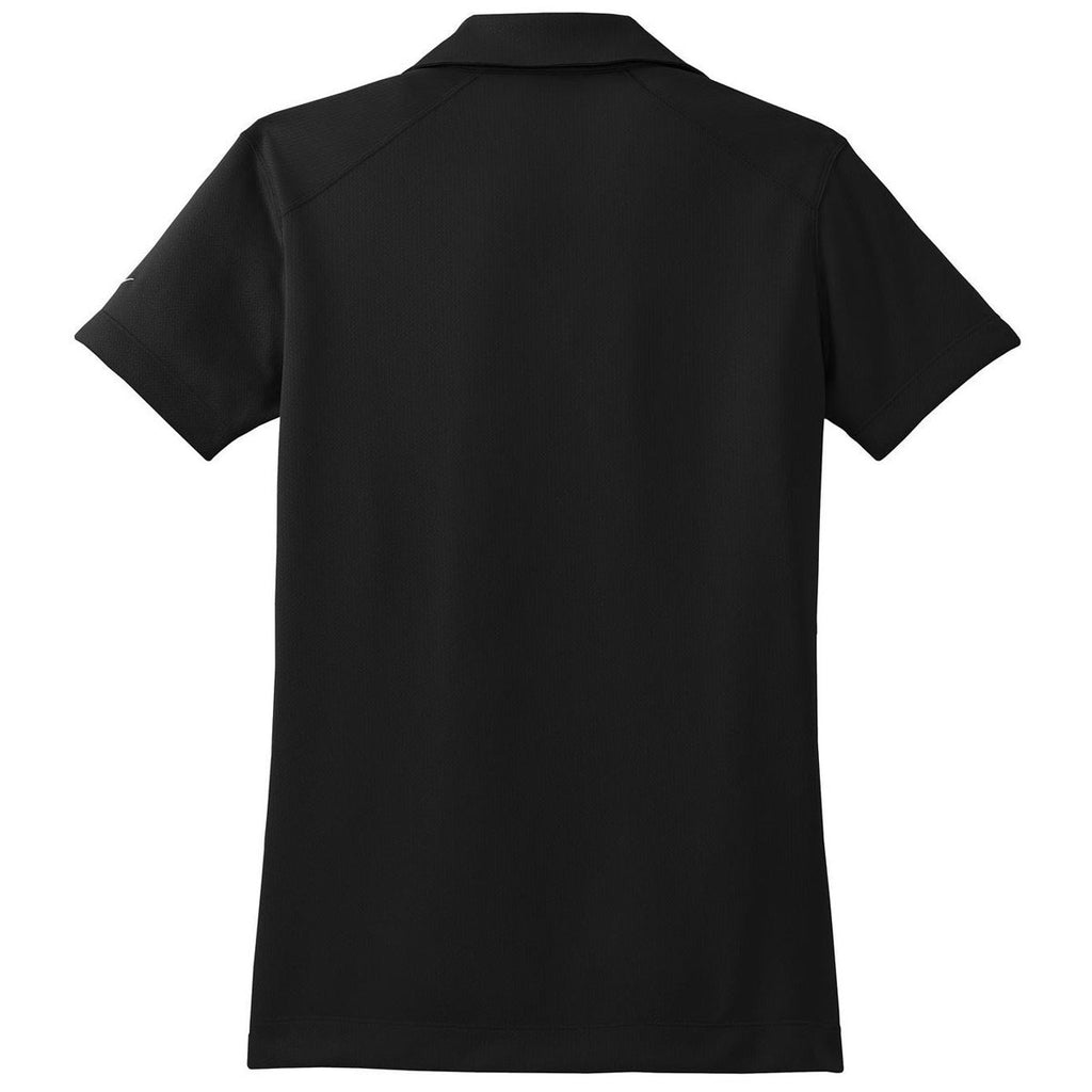 Nike Women's Black Dri-FIT Pebble Texture Polo