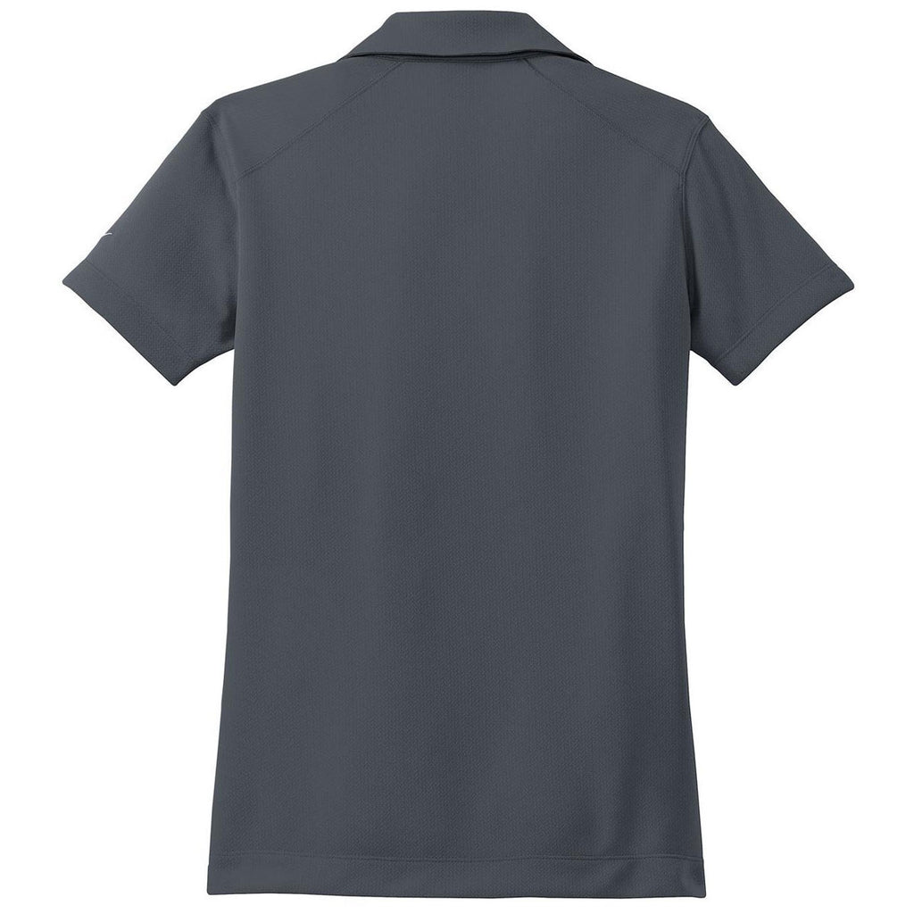 Nike Women's Dark Grey Dri-FIT Pebble Texture Polo