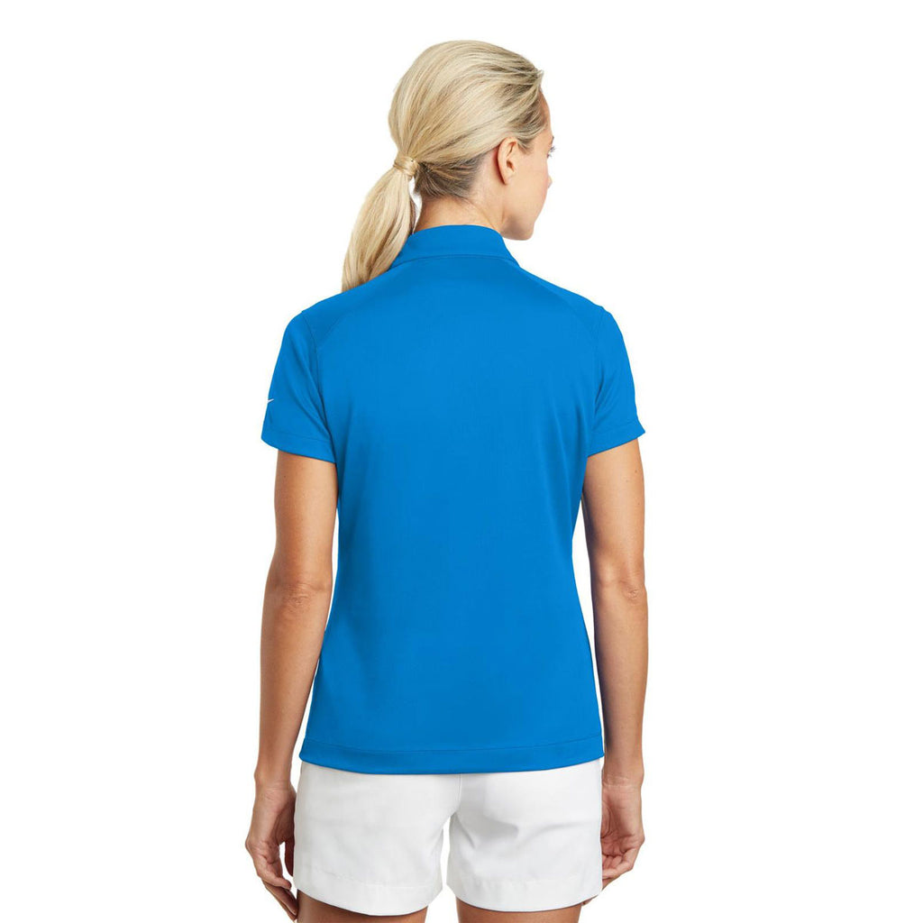Nike Women's Photo Blue Dri-FIT Pebble Texture Polo