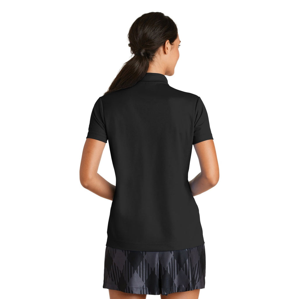 Nike Women's Black Dri-FIT Micro Pique Polo