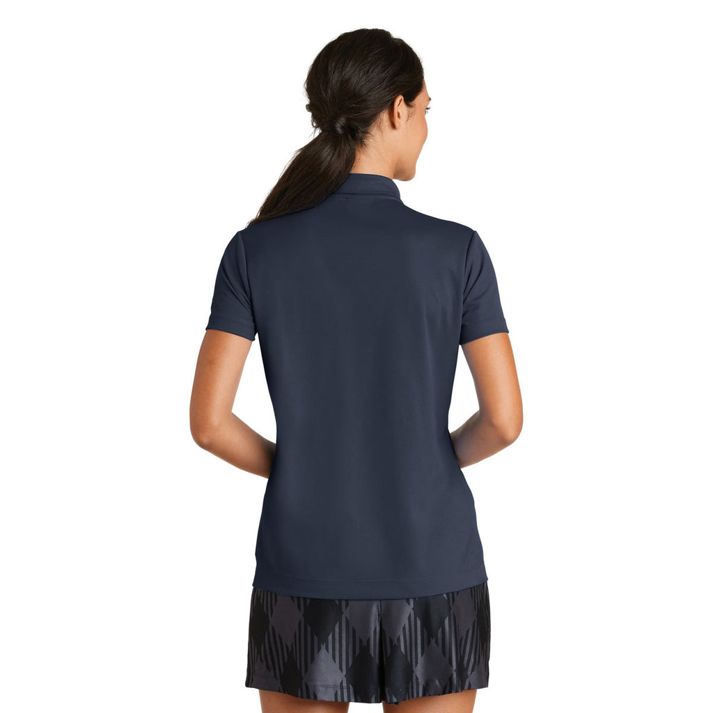 Nike Women's Navy Dri-FIT Micro Pique Polo