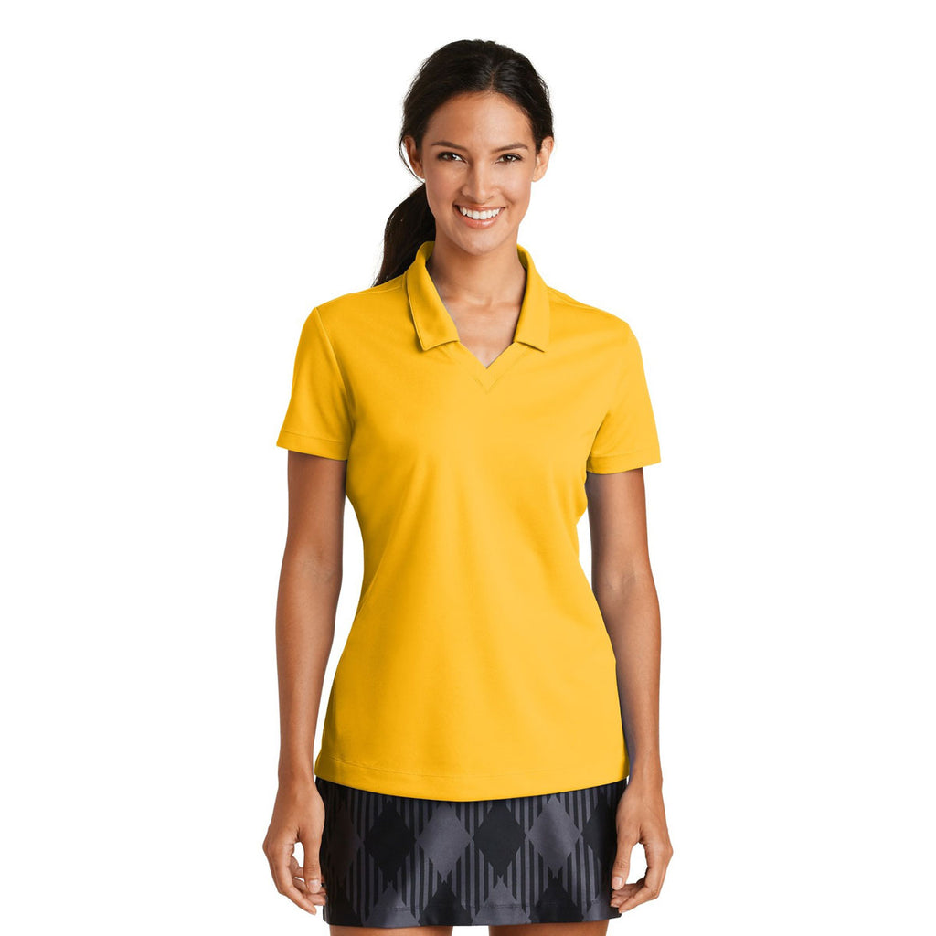 Nike Women's University Gold Dri-FIT Micro Pique Polo