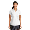 Nike Women's White Dri-FIT Micro Pique Polo