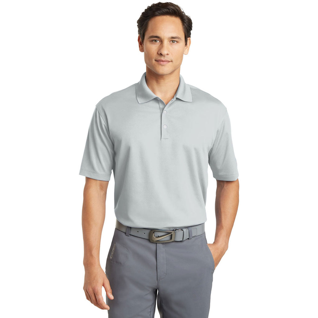 Nike Men's Wolf Grey Dri-FIT Micro Pique Polo